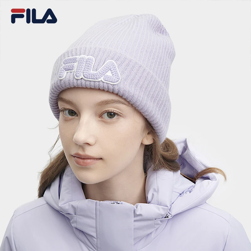 【时尚简约保暖百搭】FILA/斐乐情侣款冬季新款多色潮流套头针织帽