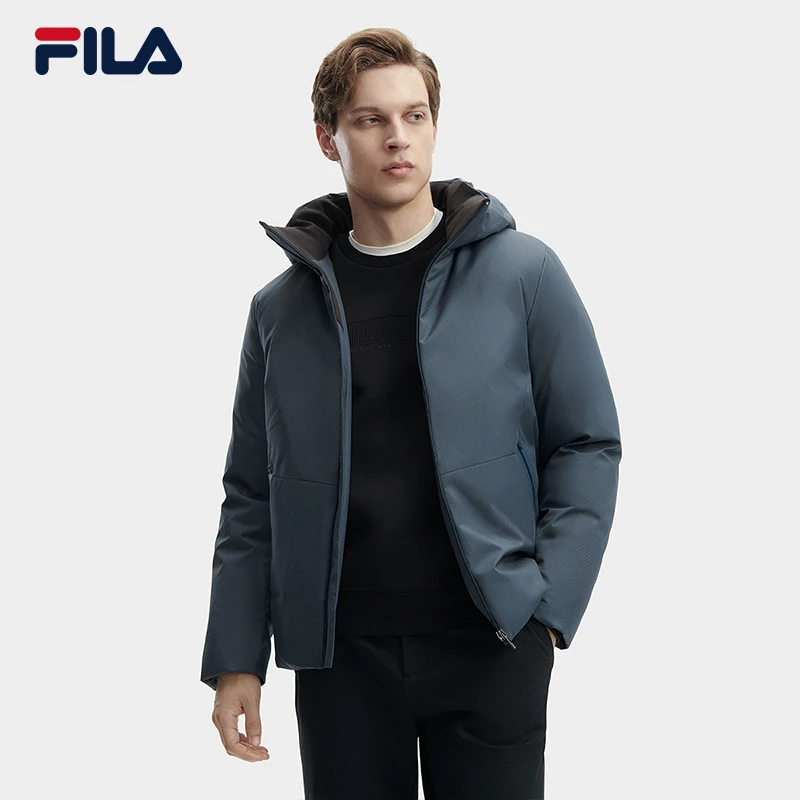 FILA/斐乐男士【舒适保暖轻便】连帽秋冬轻薄休闲羽绒服F11M342906F
