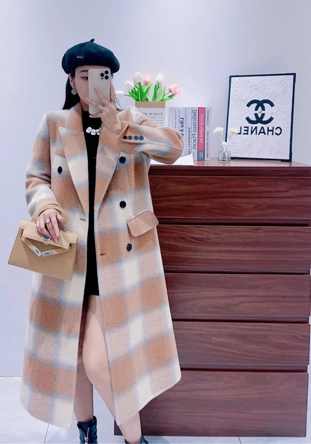 《美美推荐自留款》格子西装双面大衣