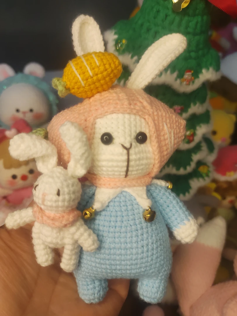 情侣兔子毛线手工编织玩偶diy钩针材料包礼物