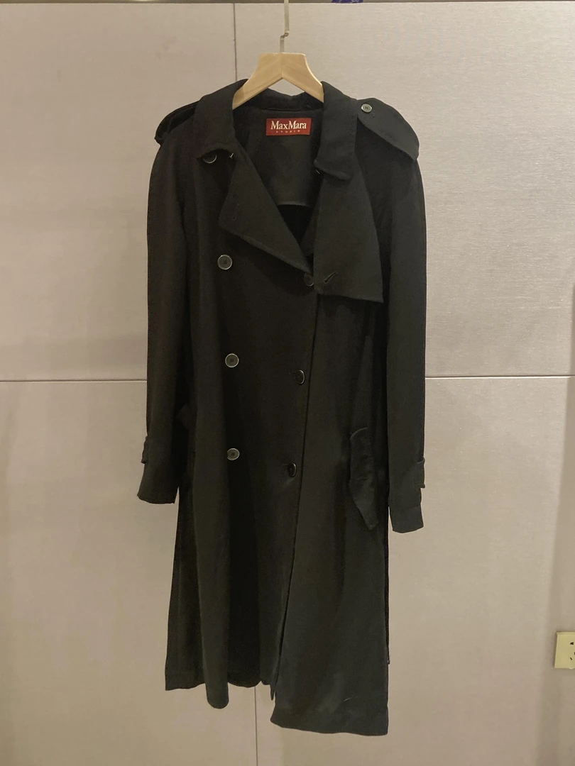 maxmara 黑色大衣/160/84a/95新/9475