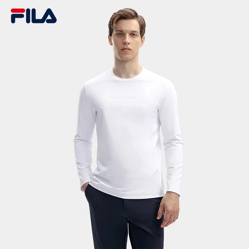 Fila/斐乐男针织长袖衫2024春季时尚简约休闲基础长T恤F11M412209
