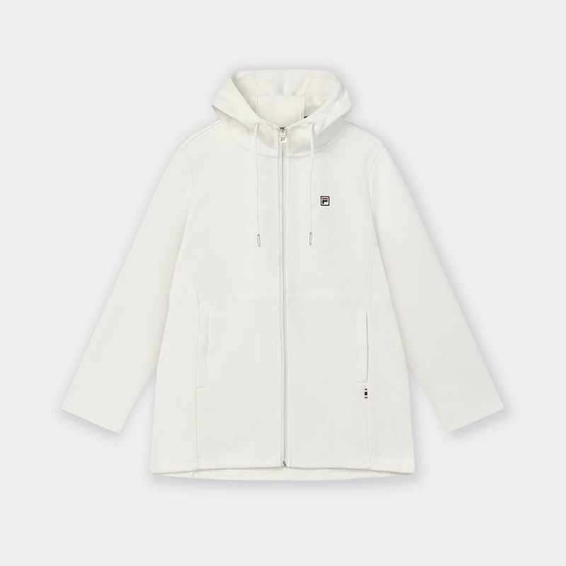 FILA/斐乐新款秋冬加绒外套运动户外休闲连帽保暖女士F11W341503F
