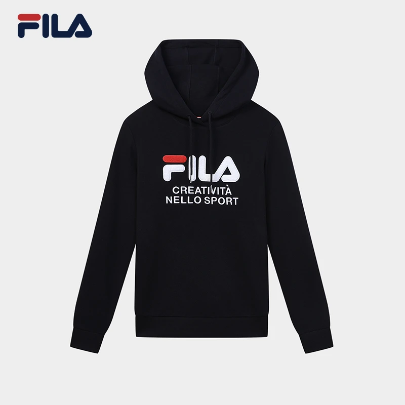 FILA 斐乐女子连帽卫衣2023新款时尚简约舒适长袖上衣F51W338215F
