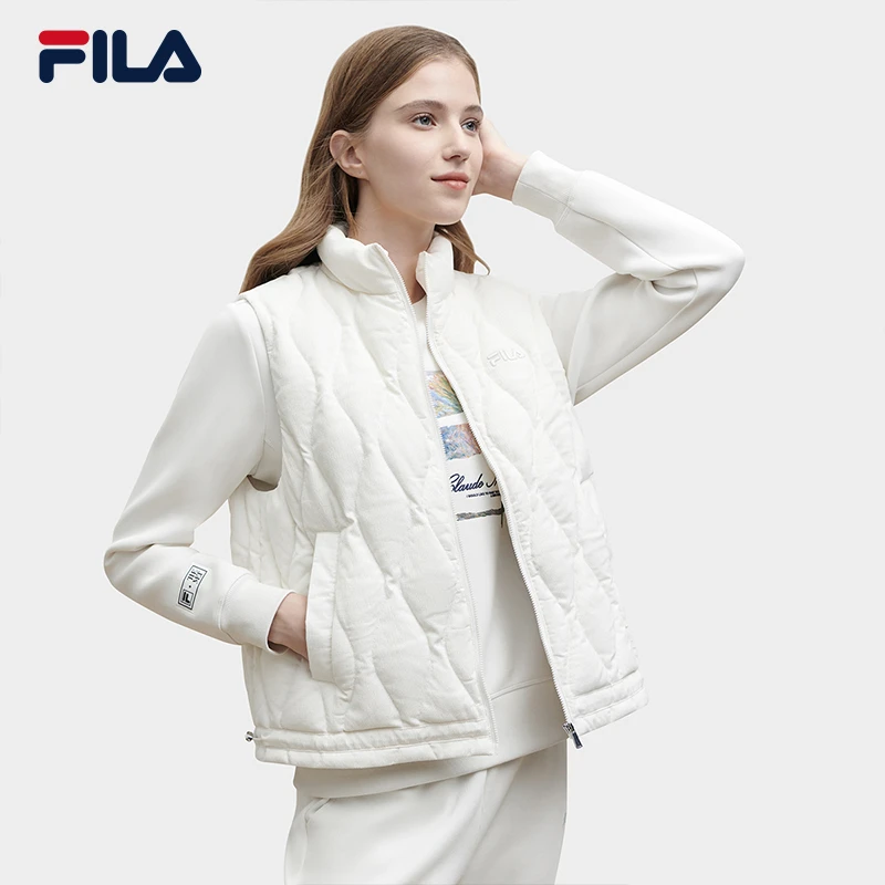 FILA/斐乐 秋冬【时尚经典休闲保暖短款】立领羽绒马甲F11W348903F