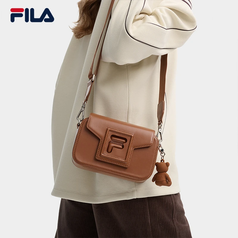 FILA 斐乐官方女包挎包2024秋季款时尚休闲小方包单肩包盒子包