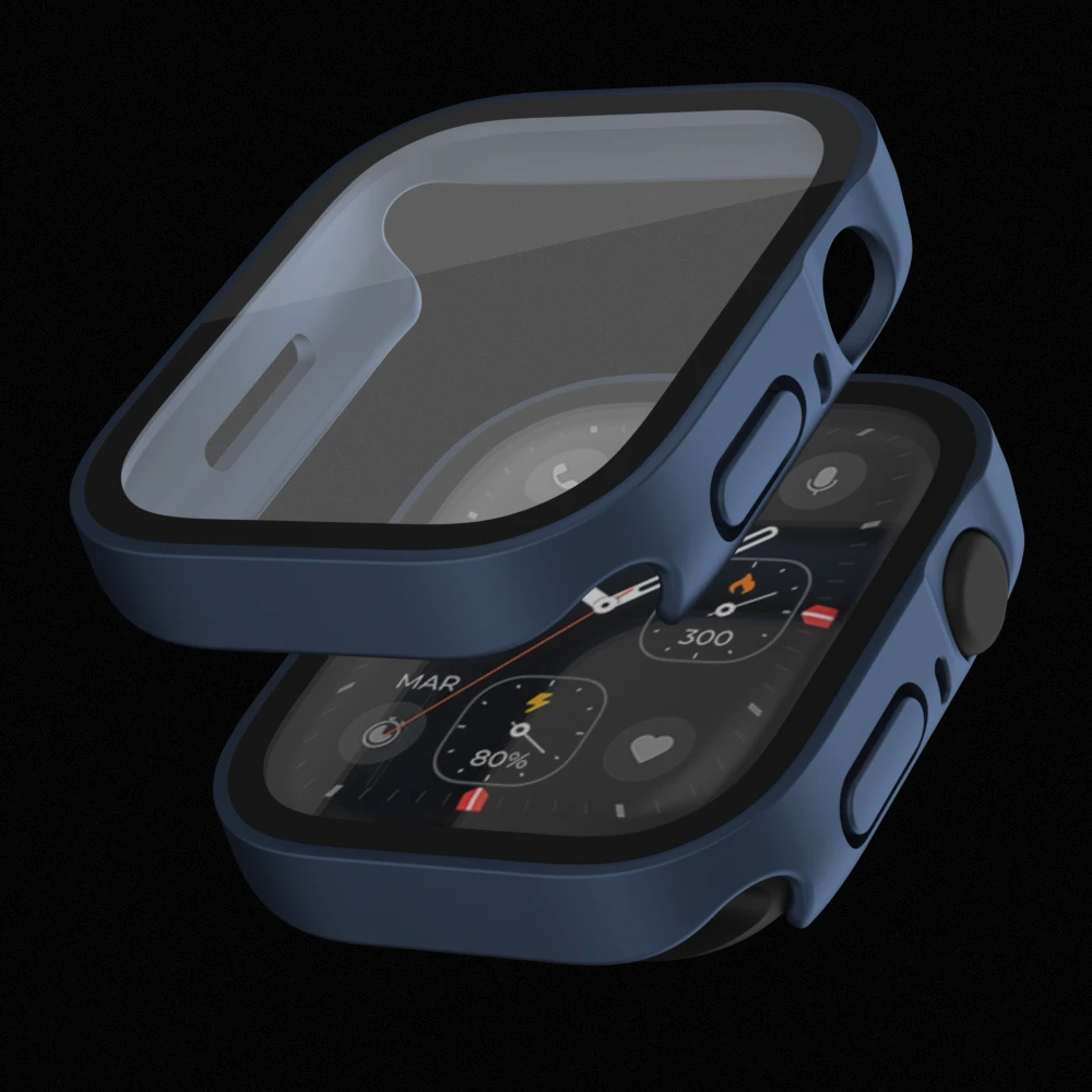 适用iwatch8/7代手表壳防水磨砂一体保护套壳直边SE65432夏季