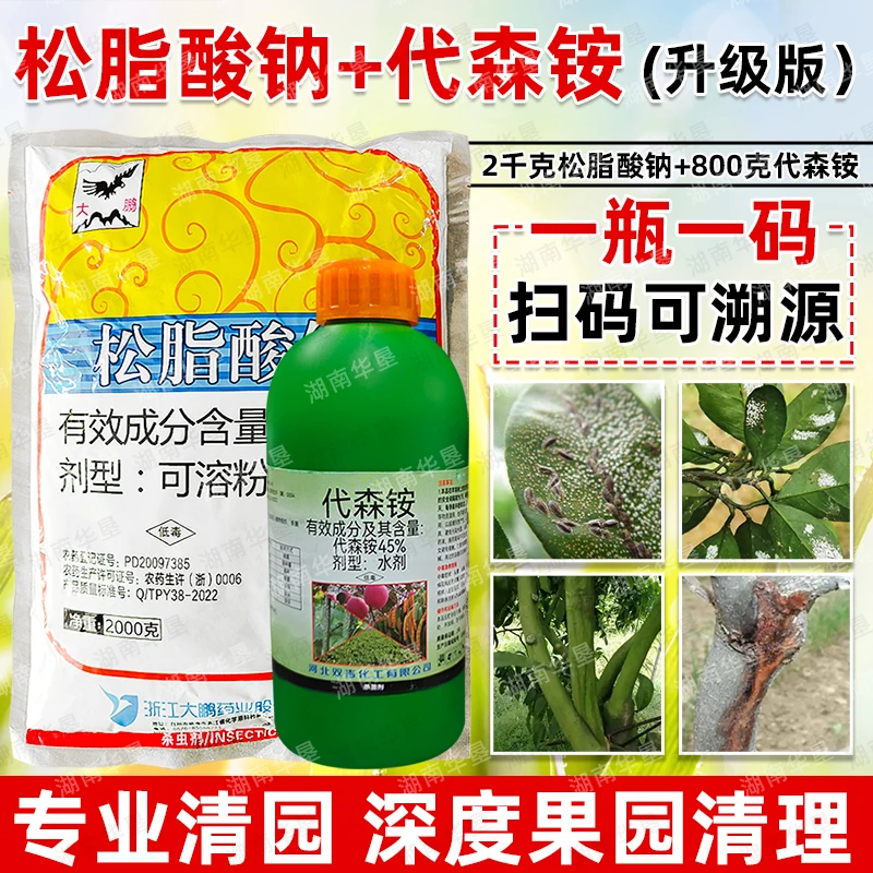 大鹏松脂酸钠代森铵蚧壳虫专杀果树粉介壳虫柑橘树矢尖蚧清园剂