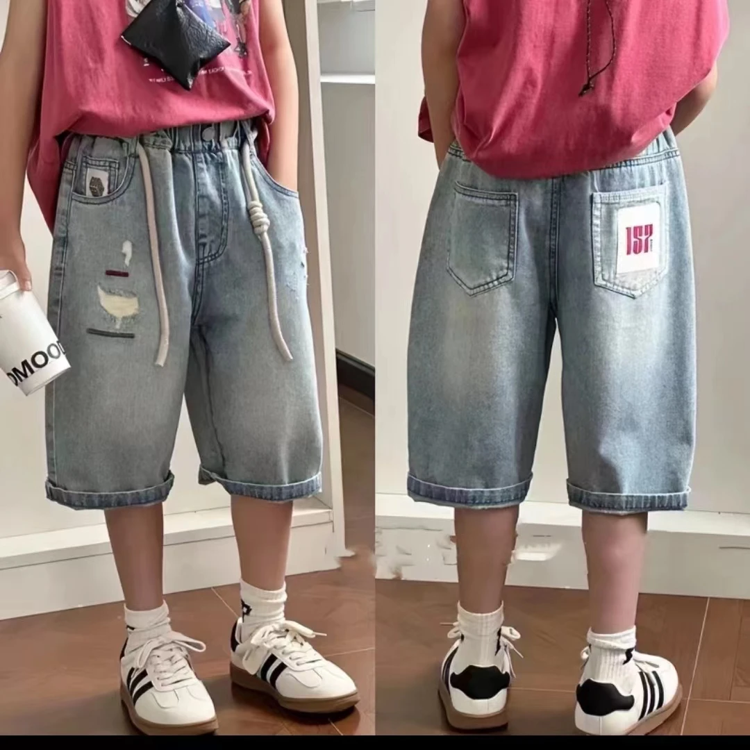 2024夏季新款百搭时尚儿童休闲牛仔裤-CT158