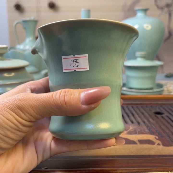 原产地汝瓷竹节杯微