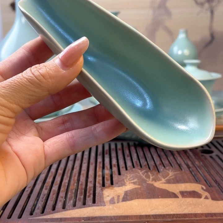 原产地汝瓷茶则一