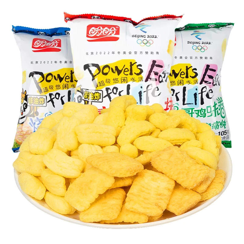 盼盼麦香鸡味块105g大包番茄膨化薯片办公室网红零食小吃休闲食品