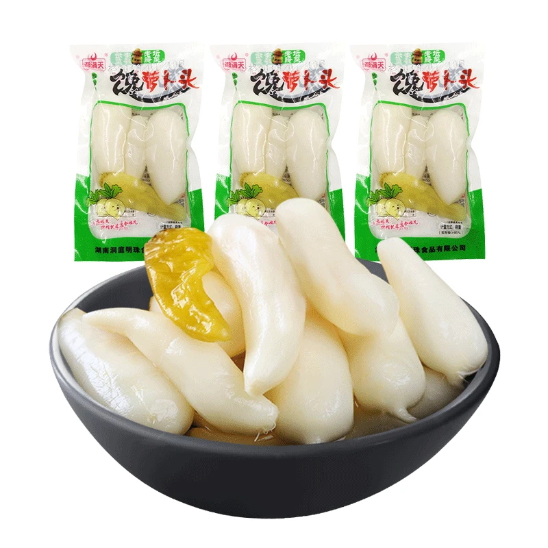 湘满天泡椒萝卜头500g湖南特产酸辣小萝卜散装开袋即食零食小吃