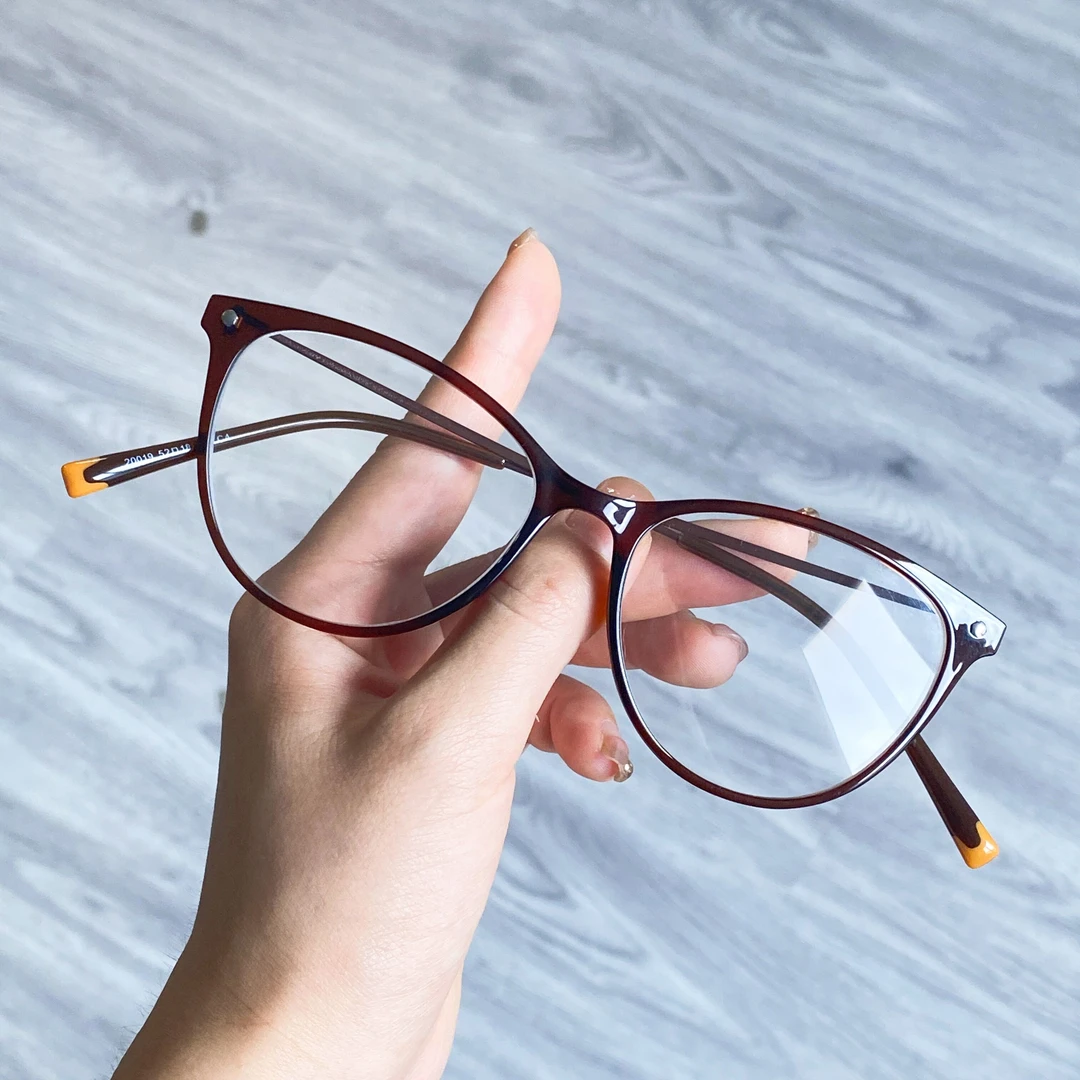 m20019慵懒小猫眼高级百搭超轻蓝光韩版黑框潮流学生