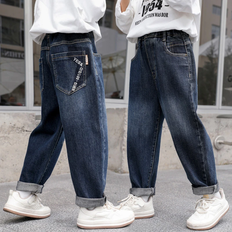 男童牛仔裤春秋2025新款韩版休闲宽松儿童裤子洋气夏季季大童长薄