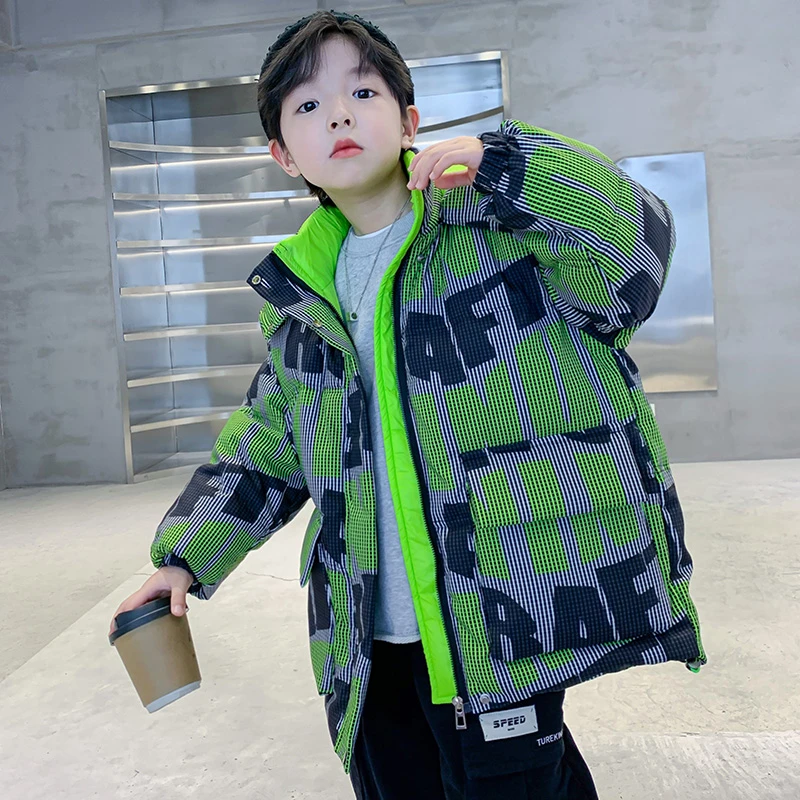 童装男童羽绒服冬装新款中大童儿童加厚保暖外套冬季洋气男孩上衣