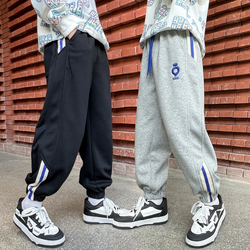 男童运动裤子春装中大童宽松休闲裤春秋款7-14岁儿童肥版卫裤潮流