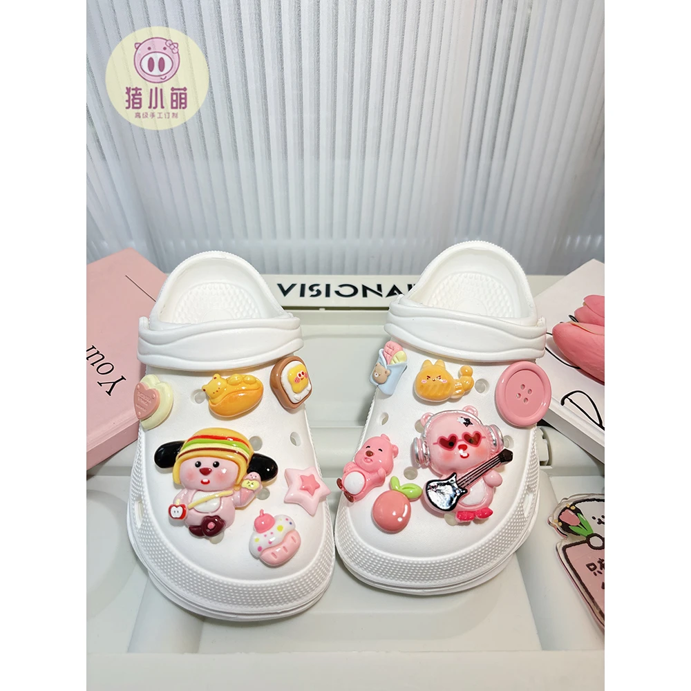 可爱儿童妈妈大码洞洞鞋女夏季外穿 宝宝女童拖鞋软底2025新款diy