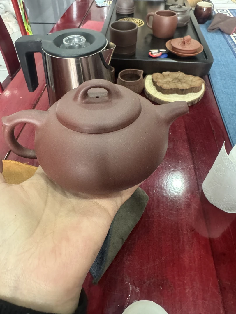 平定紫泥 过桥扁腹壶 240毫升