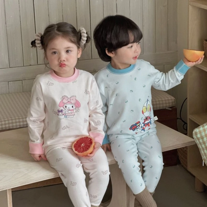 高克重|新疆长绒棉加厚儿童款棉秋衣秋裤家居服24298