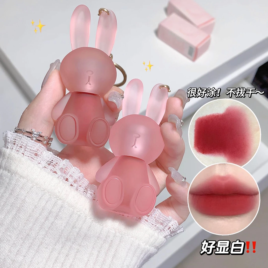 萌免绒绒唇泥雾面哑光持妆唇釉不易沾杯口学生