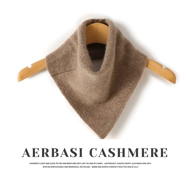 娜娜推荐！针织羊绒小围巾大红色秋冬季护颈围脖子三角假领子