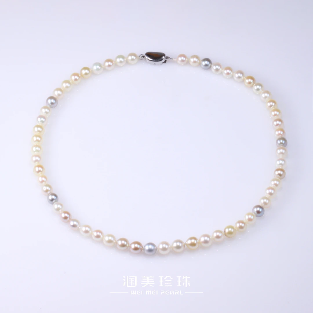 涠美珍珠-海水Akoya糖果满珠链6--7mm 经典 气质 时尚 简约 百搭