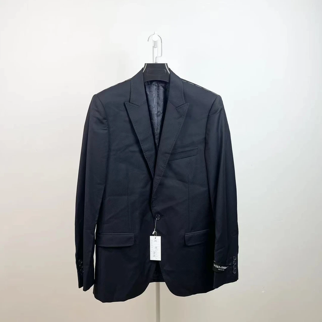 Dolce&Gabbana/DG/全新/ 黑色 羊毛西服 外套夹克/尺码48
