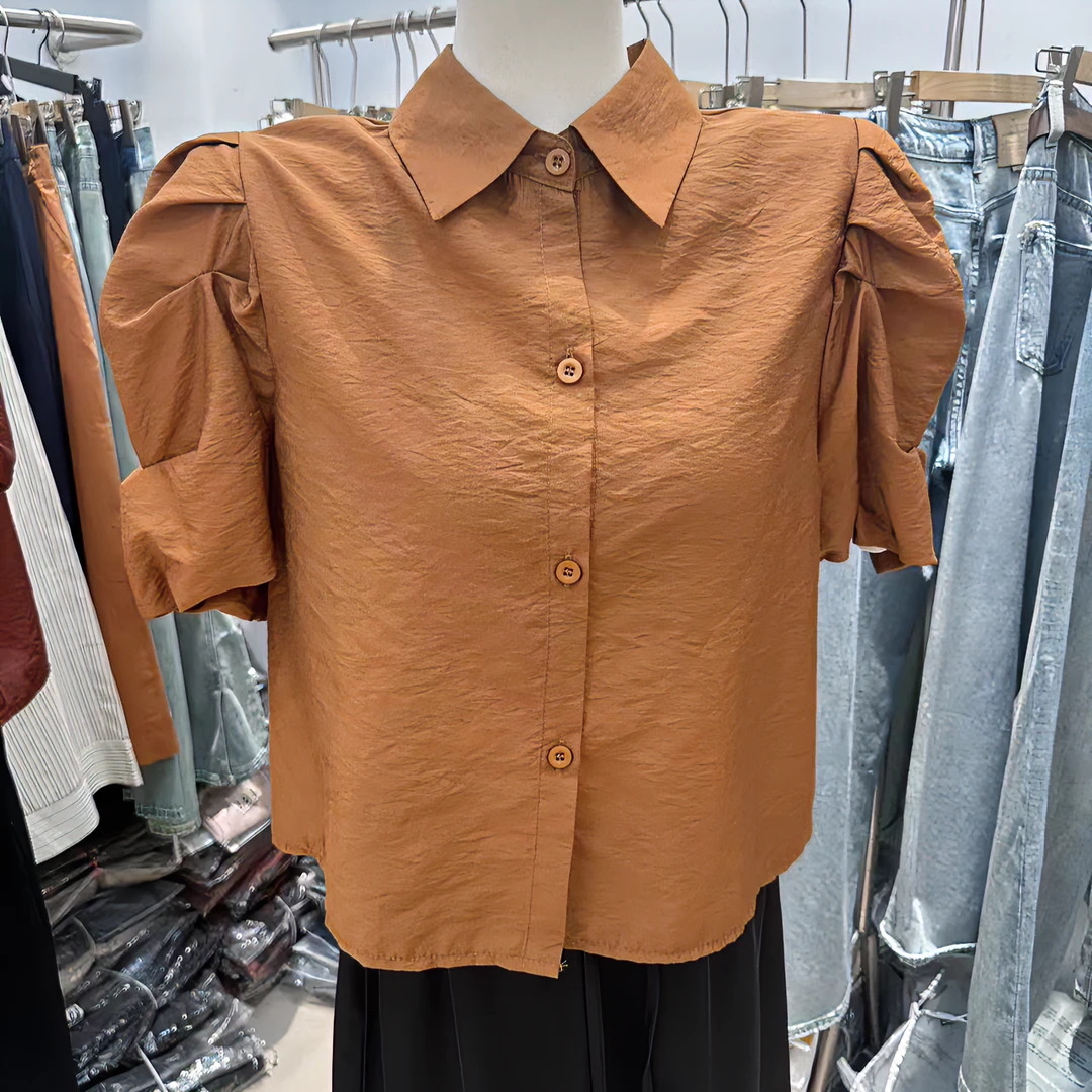 Eolfi美美服装店16126简约泡泡袖衬衫