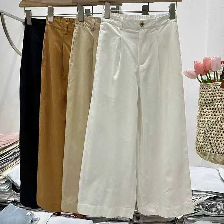 Eolfi高智淡人 美美服装店6905 高腰显瘦宽松直筒裤