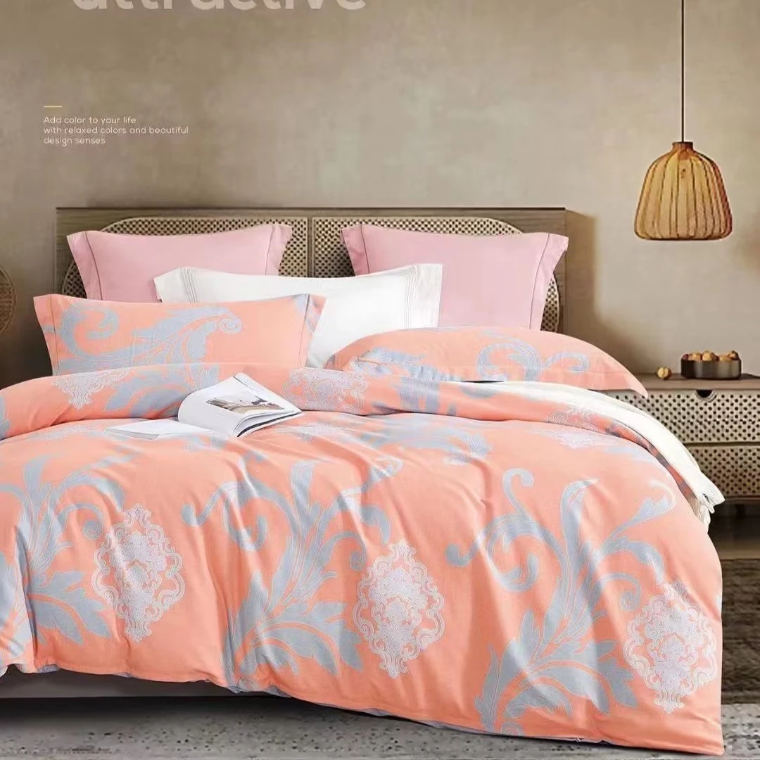 【全棉磨毛四件套】四季通用 磨毛四件套 全棉印花风暖色亲肤系列