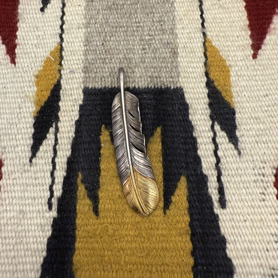 吊坠925银 高桥吾郎goros老款先金特大羽毛左