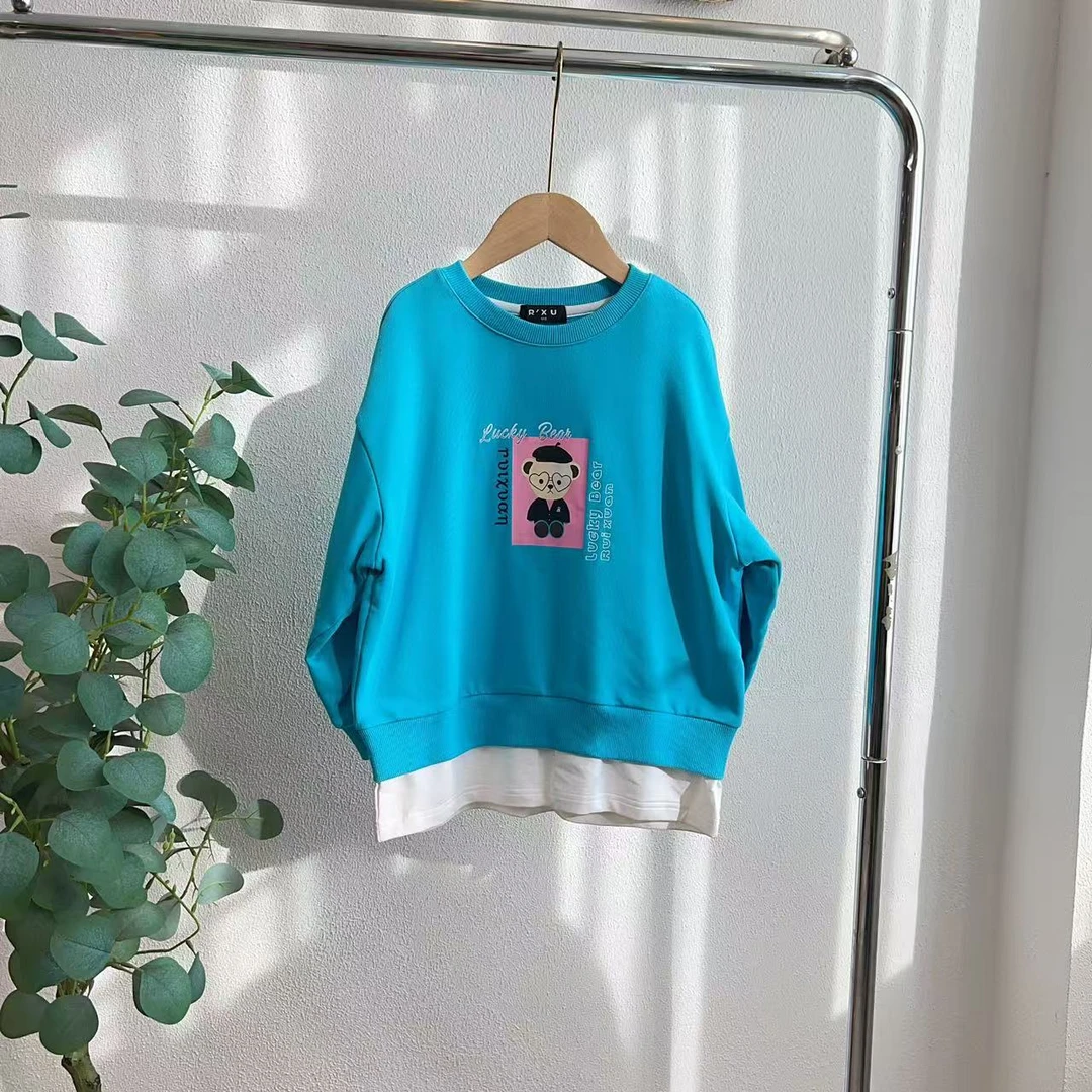 5036裔蓝色微瑕卫衣