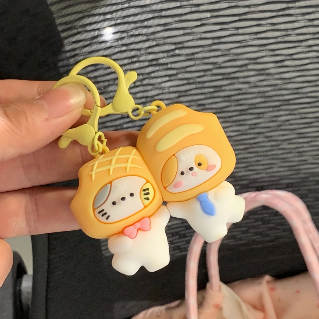 可爱小猫击掌会吸引钥匙扣挂件书包挂件情侣学生超萌饰好朋友礼物