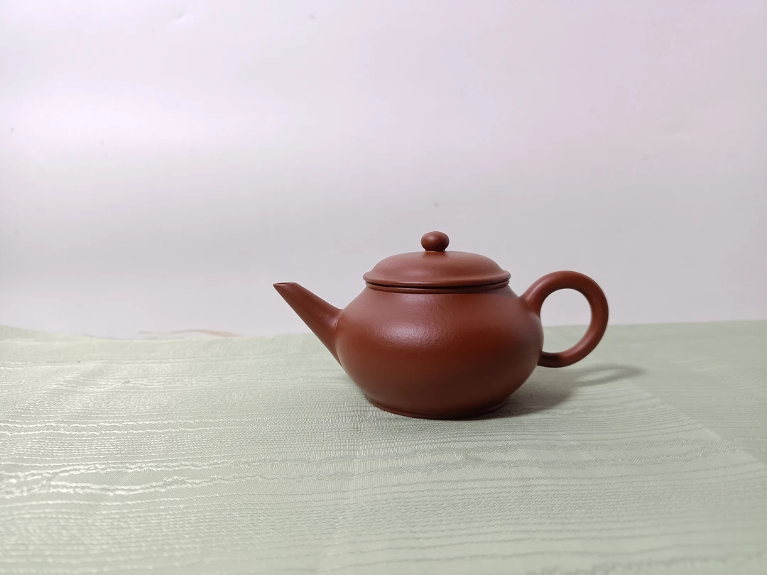 赵庄朱泥 半手工 120毫升 水平 紫砂壶