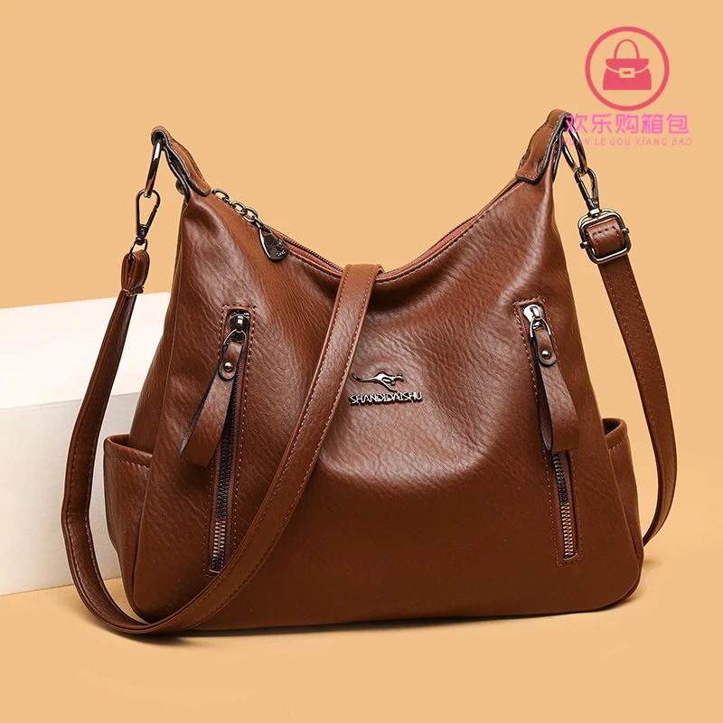 大容量手提包新款休闲简约单肩通勤托特包时尚斜挎女士包包