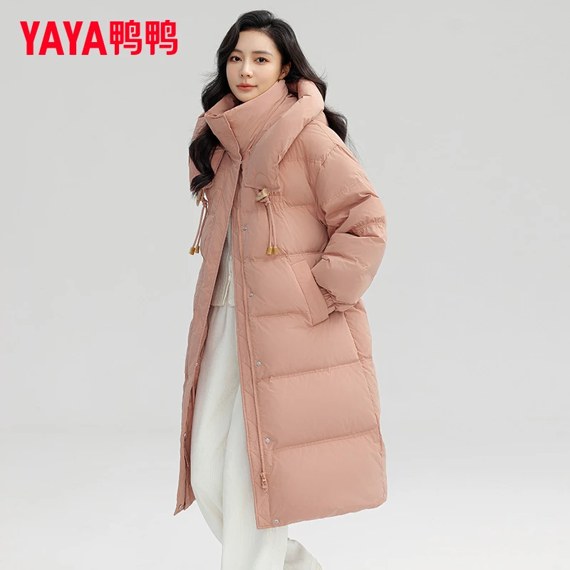 鸭鸭羽绒服女2024冬新款加厚长款过膝休闲时尚百搭高级感品牌外套
