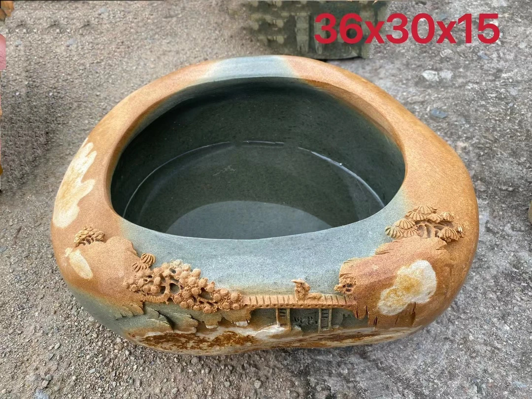 肇庆端砚复古茶盘天然绿端原石一体工夫茶台客厅茶桌摆件