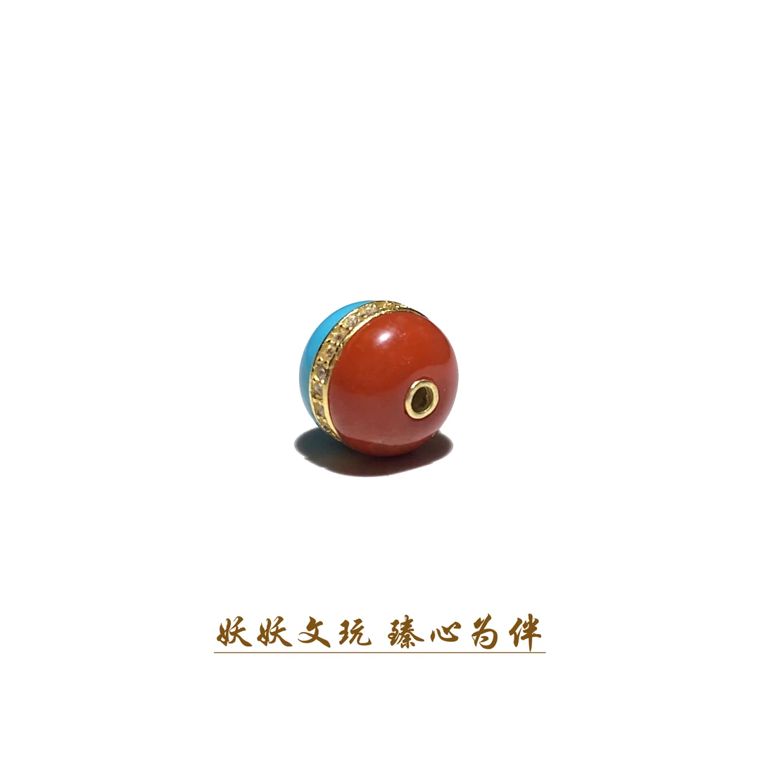【S429-431】松石南红汉堡珠产品多尺寸可选多样性发其一
