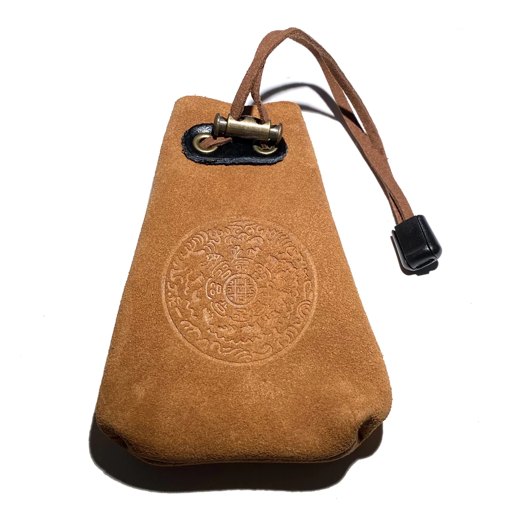 【GJ012】文玩周边牛皮收纳袋 尺寸8.6x12mm 装文玩手串使用