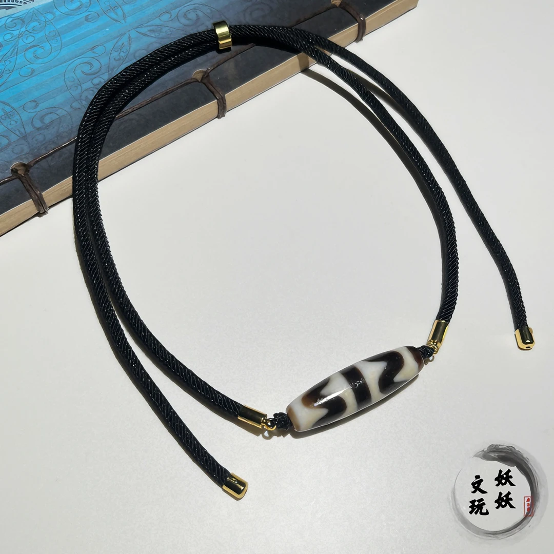 【s98】玛瑙TW工白化工艺双牙牙锁骨链尺寸36.7×10.6mm左右