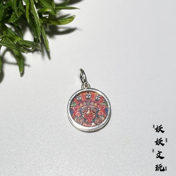 925银银制品 【s434-435】扎基拉姆吊坠项链尺寸16mm+ 时尚复古百搭