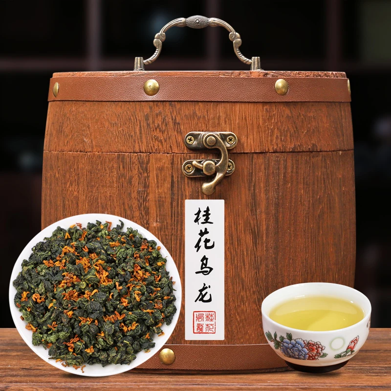 桂花乌龙茶2025新茶铁观音浓香型窨制桂花茶高山茶叶散装罐装500g