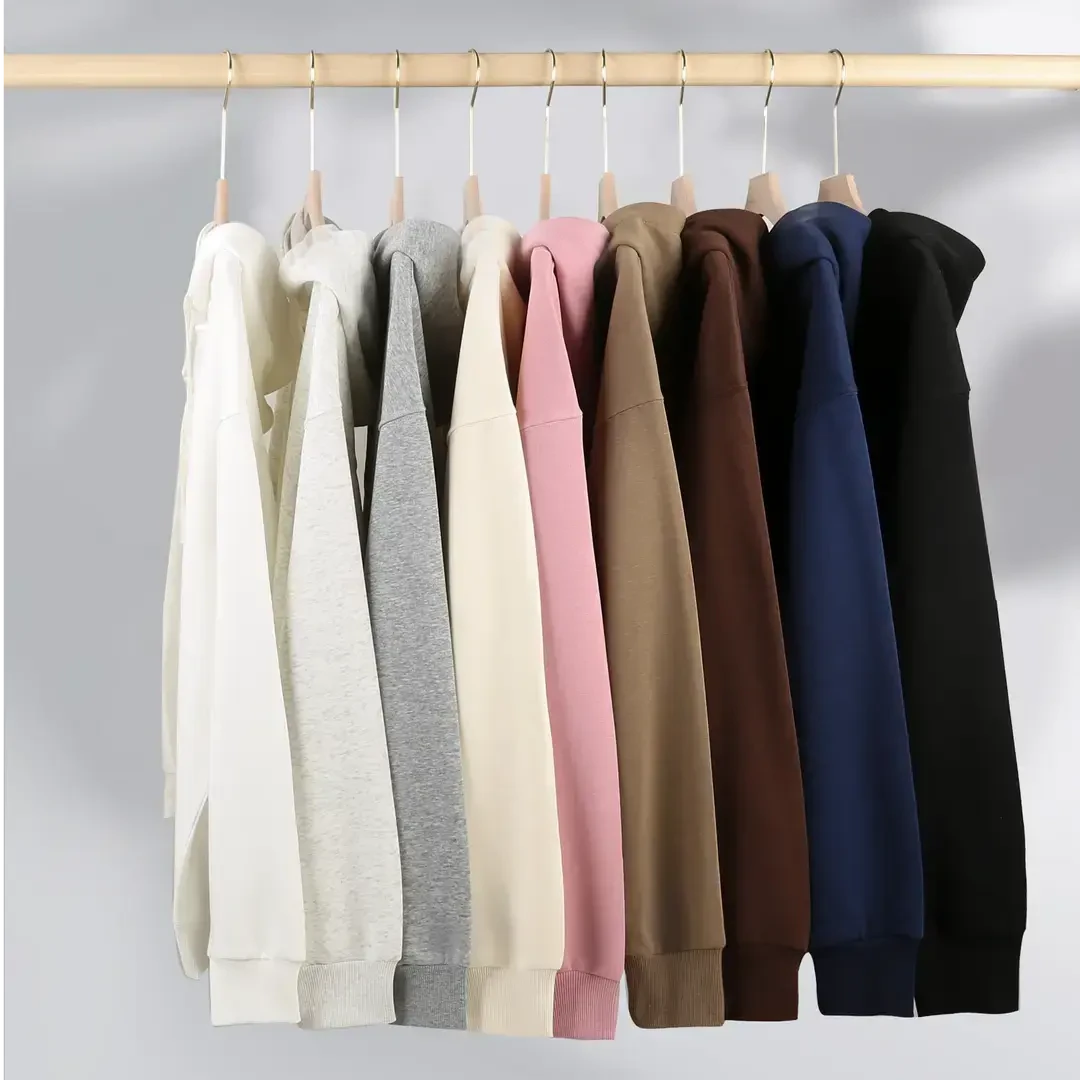 【420g连帽加绒卫衣】秋冬重磅百搭美式纯色休闲潮流上衣男女同款
