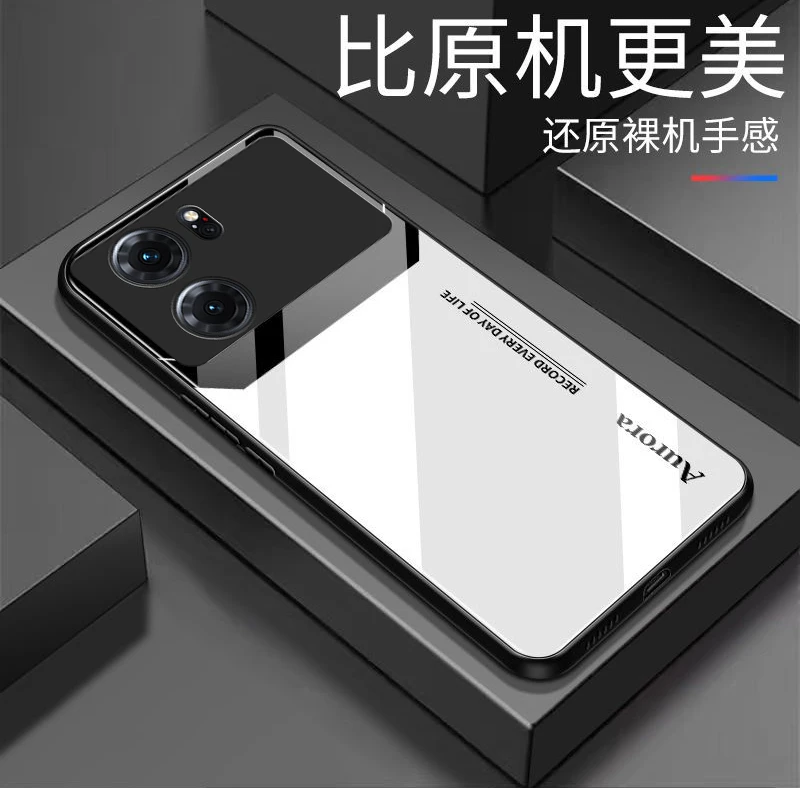 适用于【OPPO K10】方块玻璃后盖设计高颜值防摔耐脏手机壳