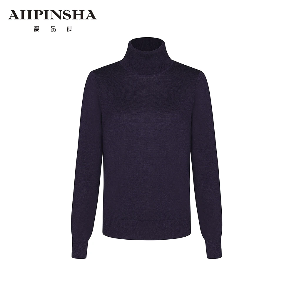 琴老板爱品纱长袖针织舒适时尚打底女士半高领秋冬毛衣E5FK051FZH