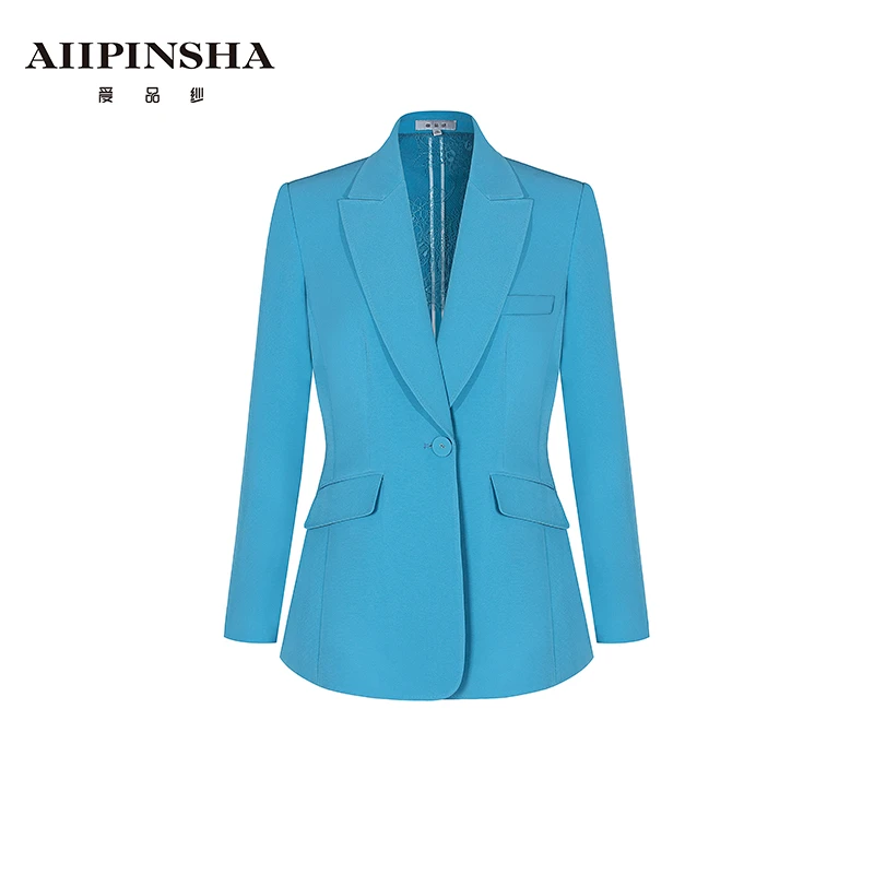 【律政佳人】  气质白色时尚春夏设计师女士简约西装E5SJ006P4L