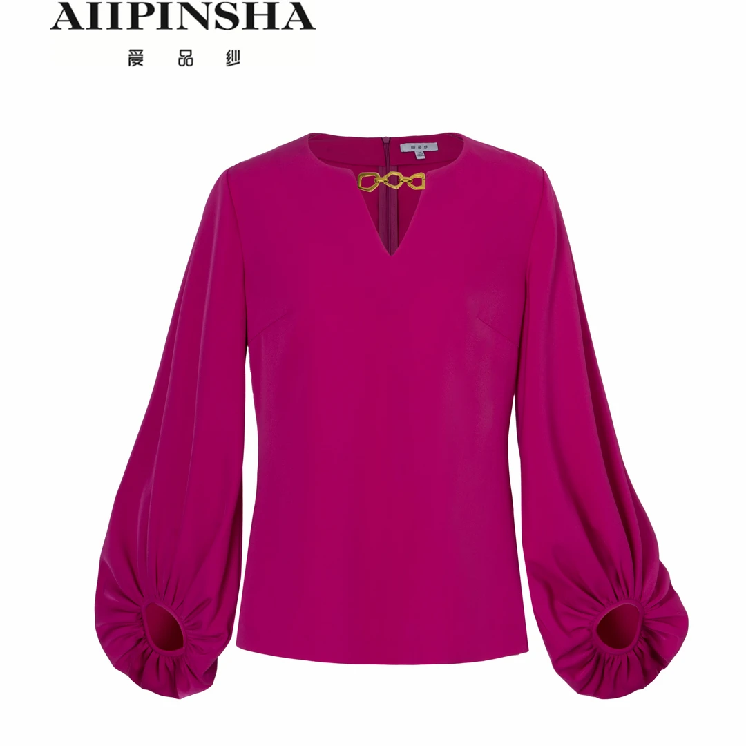 琴老板爱品纱女装显瘦时尚拼接气质衬衫百搭长袖春季  E4SB251BA8