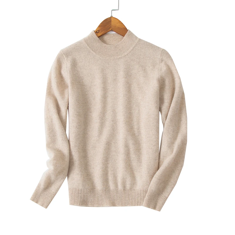 女士羊绒衫半高领