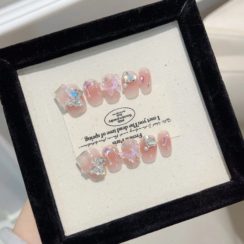 【布灵蝴蝶】极光蝴蝶冰透腮红少女心氛围 纯手工穿戴贴片DIY送盒